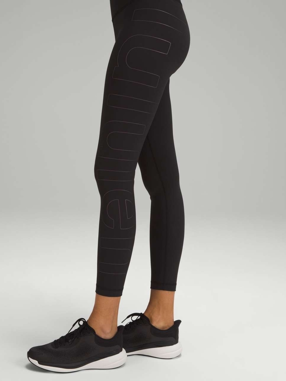 Lululemon Wunder Train High Rise 25” Leggings Black Iridescent Graphic Sz 6